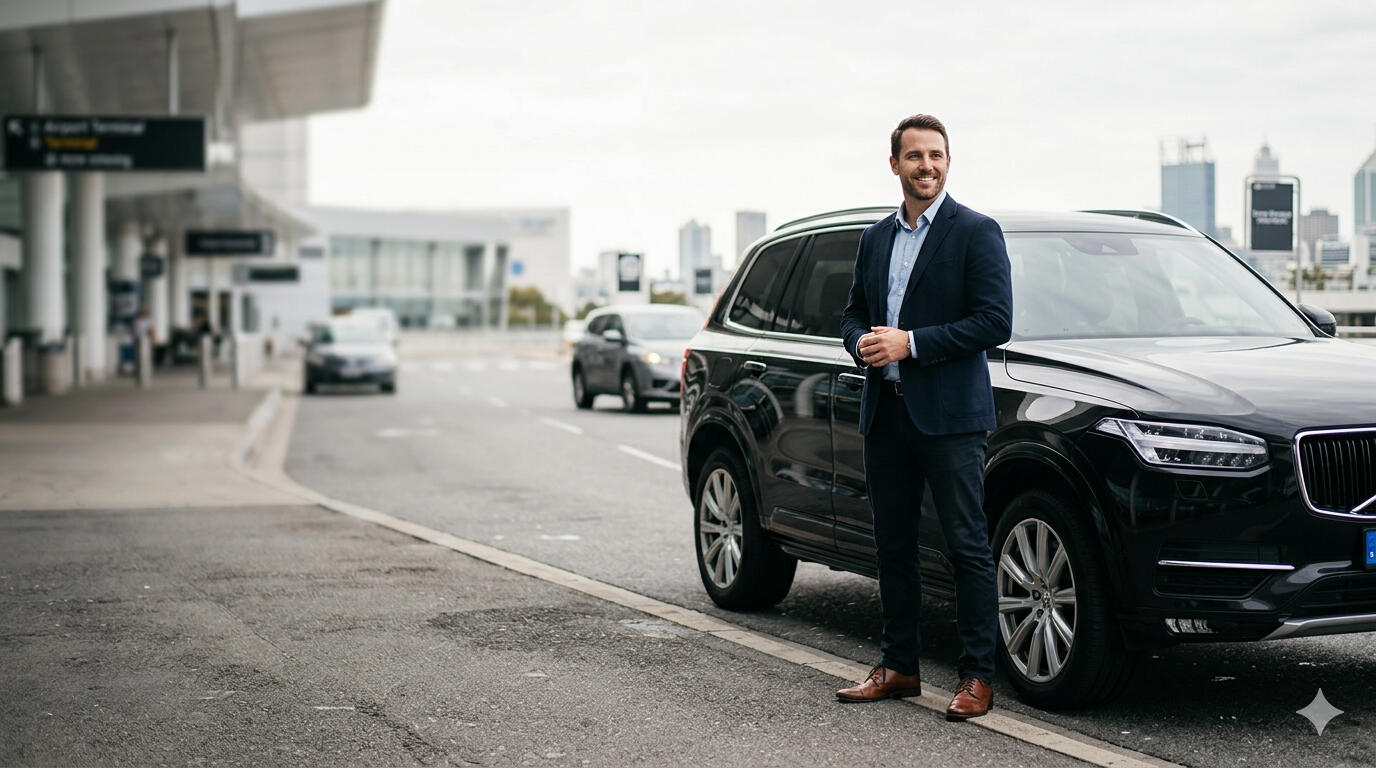 ayogo-transport-private-driver-toronto.jpg Professional driver standing beside a clean car offering airport and private transport services in Toronto